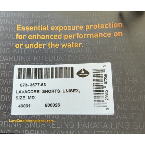 LAVACORE Shorts Size MD Black Unisex Watersports Thermal Protection NWT - Picture 8 of 8